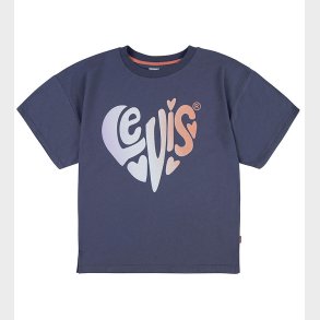 Levis Kids T-Shirt - Oversized - Crown Blue m. Hjerte
