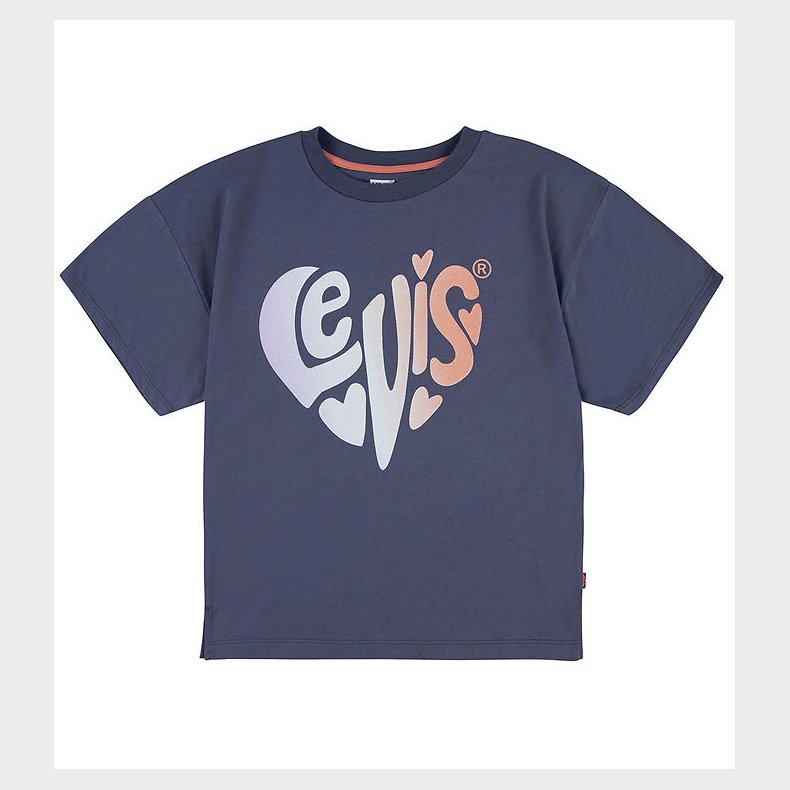 Levis Kids T-Shirt - Oversized - Crown Blue m. Hjerte