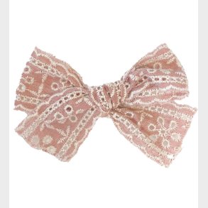 By Str Hrspnde m. Sljfe - Franka - 9x4,5 cm - Rosa Broderi A