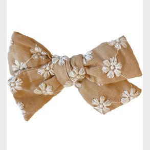 By Str Hrspnde m. Sljfe - Blanca - 9x6 cm - Beige m. Hvid Bl