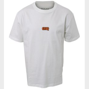 Hound T-shirt - Off White m. Brodering