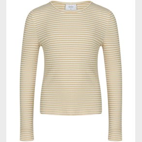 Grunt Bluse - Rib - Gordo - Egg Shell/Hvidstribet