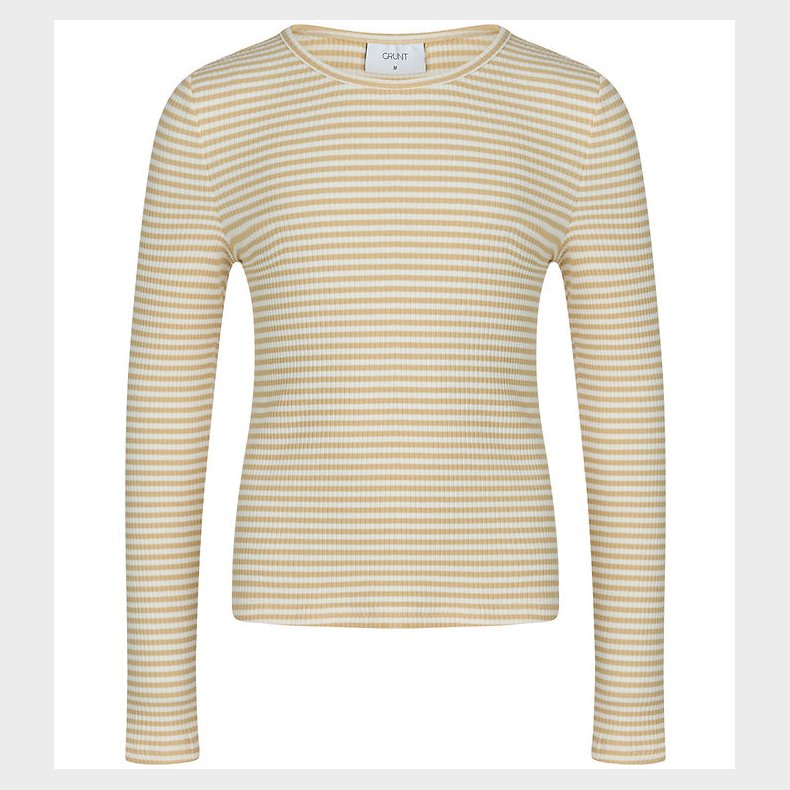 Grunt Bluse - Rib - Gordo - Egg Shell/Hvidstribet
