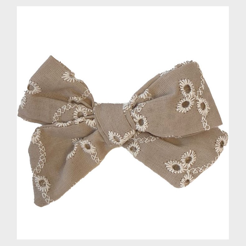 By Str Hrspnde m. Sljfe - Cornelia - 9x6 cm - Beige Broderi