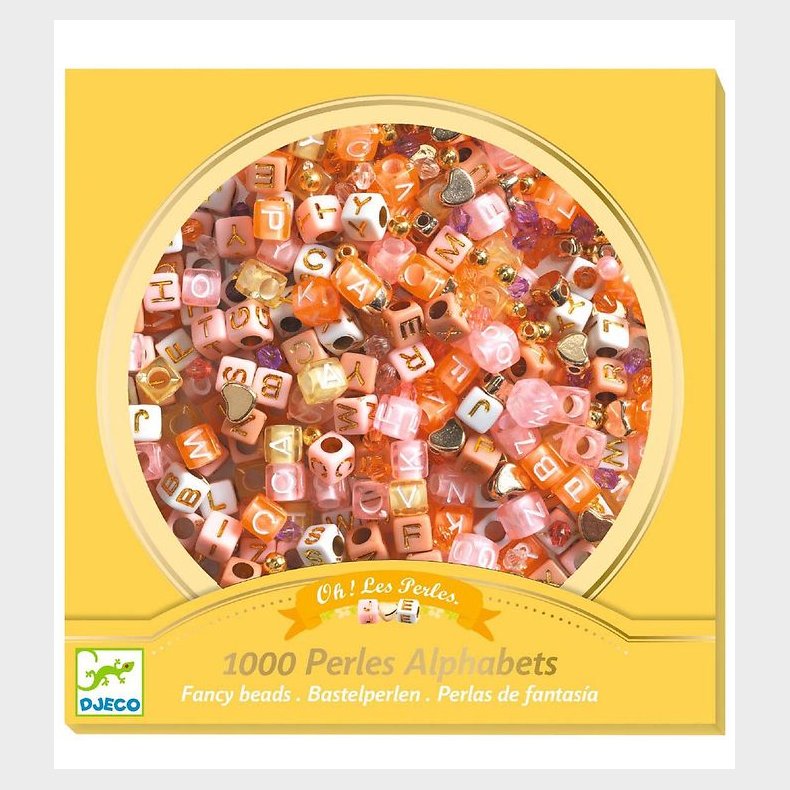 Djeco Perler - 1000 Stk. - Alfabet - Guld
