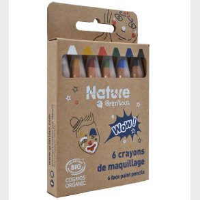 Grim Tout Teatersminke - 6 Farveblyanter - Wow