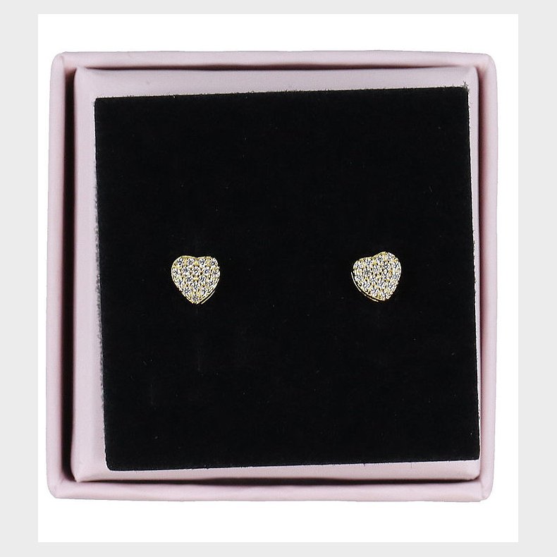 MillaVanilla �reringe - Hjerte Glitter - Guld