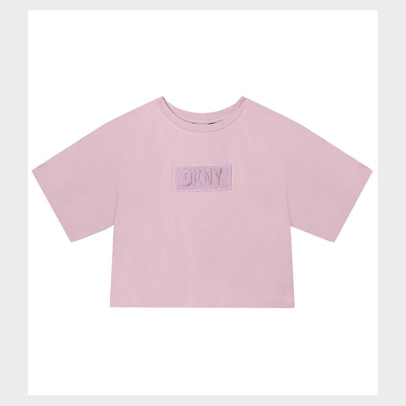 DKNY T-shirt - Cropped - Lilla m. Frott