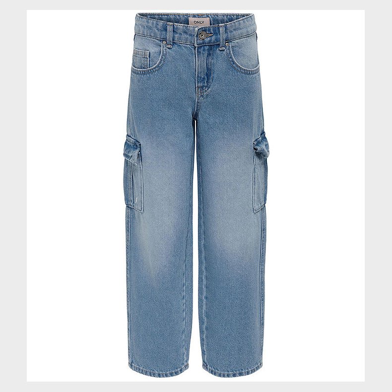 Kids Only Cargobukser - Noos - KogHarmony - Light Blue Denim