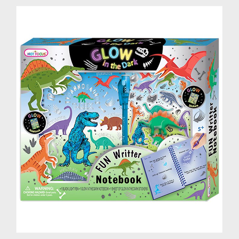 Hot Focus Dagbog m. Usynligt Blk - Glow in The Dark