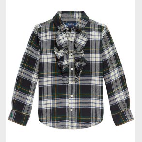 Polo Ralph Lauren Skjorte - Creme/Grnternet m. Flse