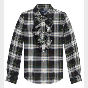 Polo Ralph Lauren Skjorte - Creme/Grnternet m. Flse