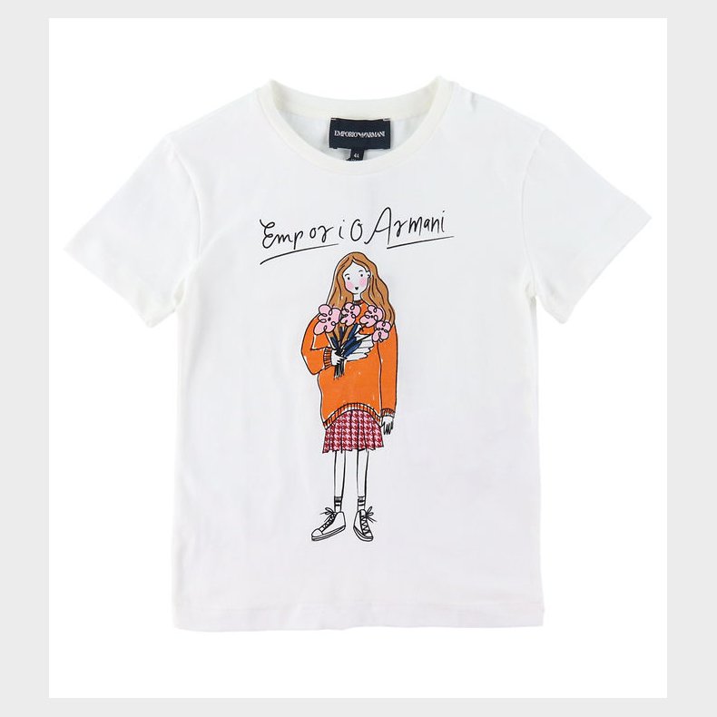 Emporio Armani T-shirt - Hvid m. Pige