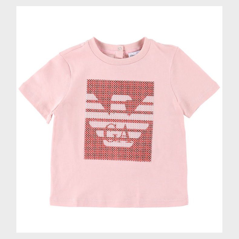 Emporio Armani T-shirt - Rosa/R�d m. Pailletter