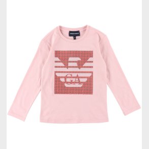 Emporio Armani Bluse - Rosa/Rd m. Pailletter