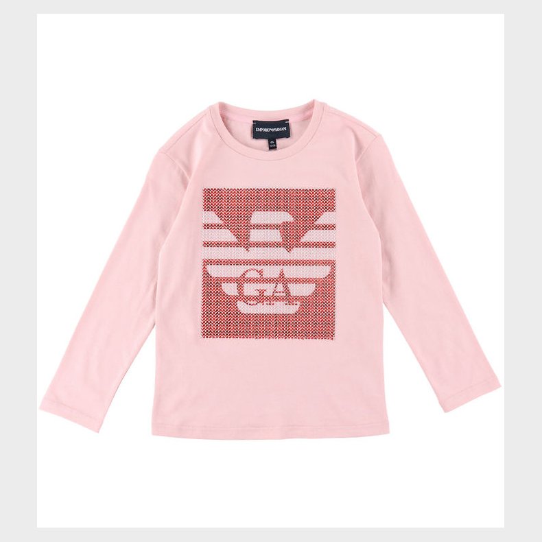 Emporio Armani Bluse - Rosa/Rd m. Pailletter