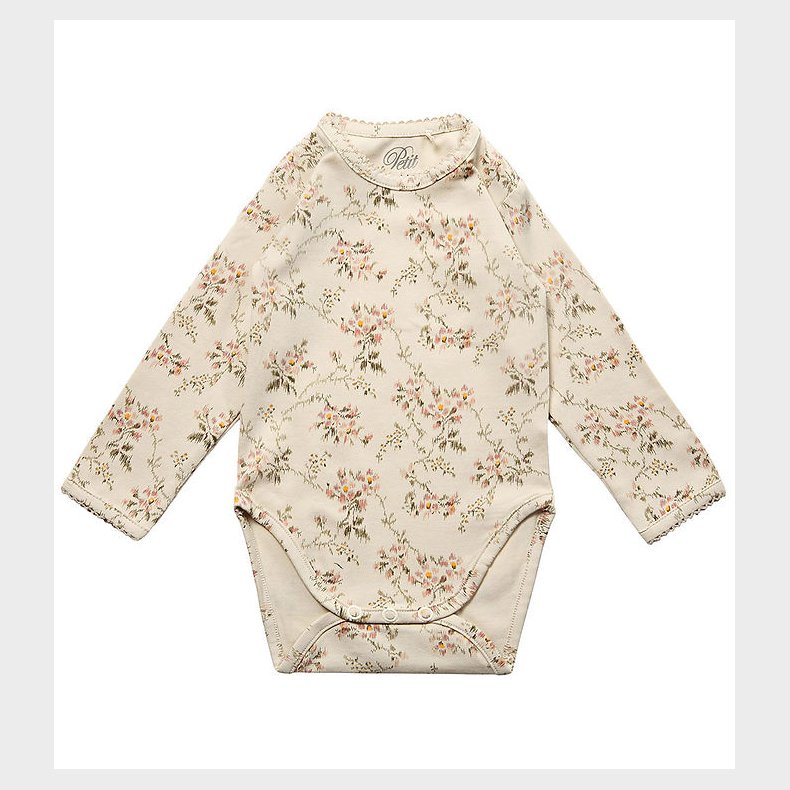 Petit by Sofie Schnoor Body l/ - Sand m. Blomster