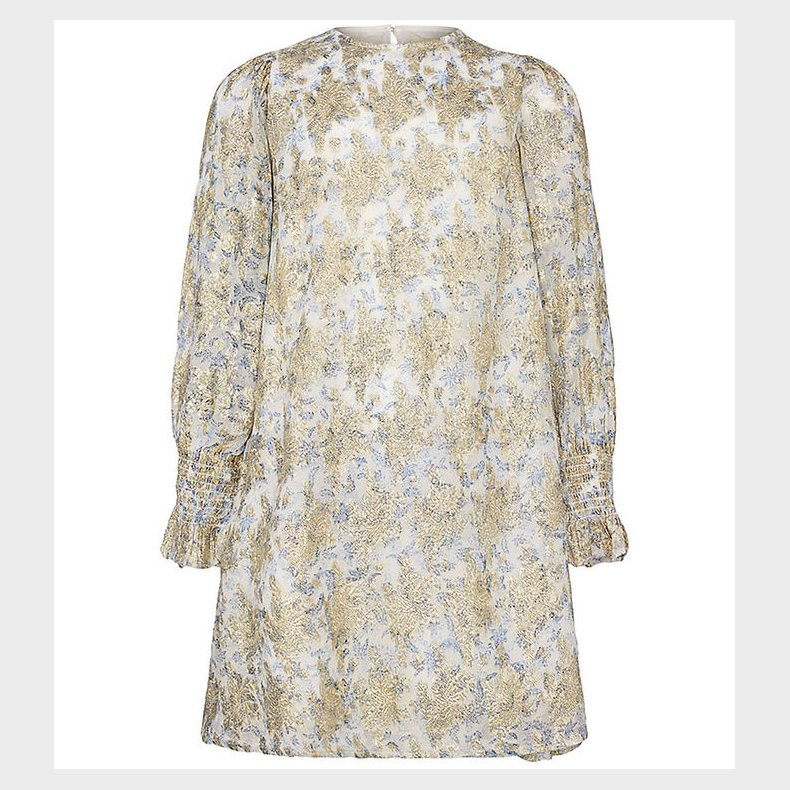 Sofie Schnoor Girls Kjole - Hvid/Lysebl m. Guld