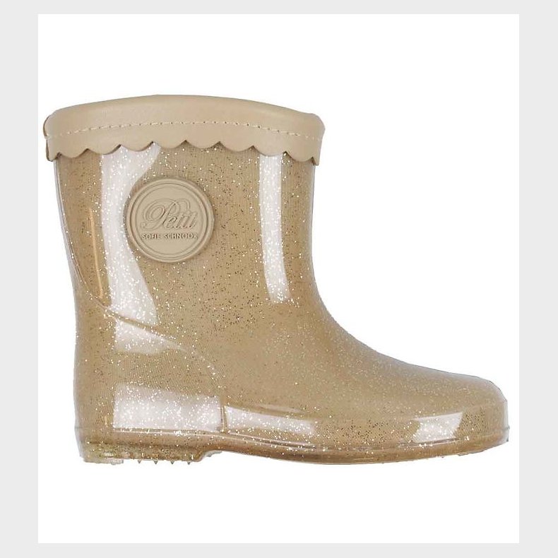 Petit by Sofie Schnoor Gummistvler m. For - Nougat m. Glimmer