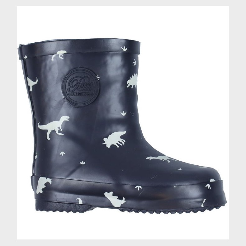 Petit by Sofie Schnoor Gummistvler m. For - Bl m. Dinosaurer
