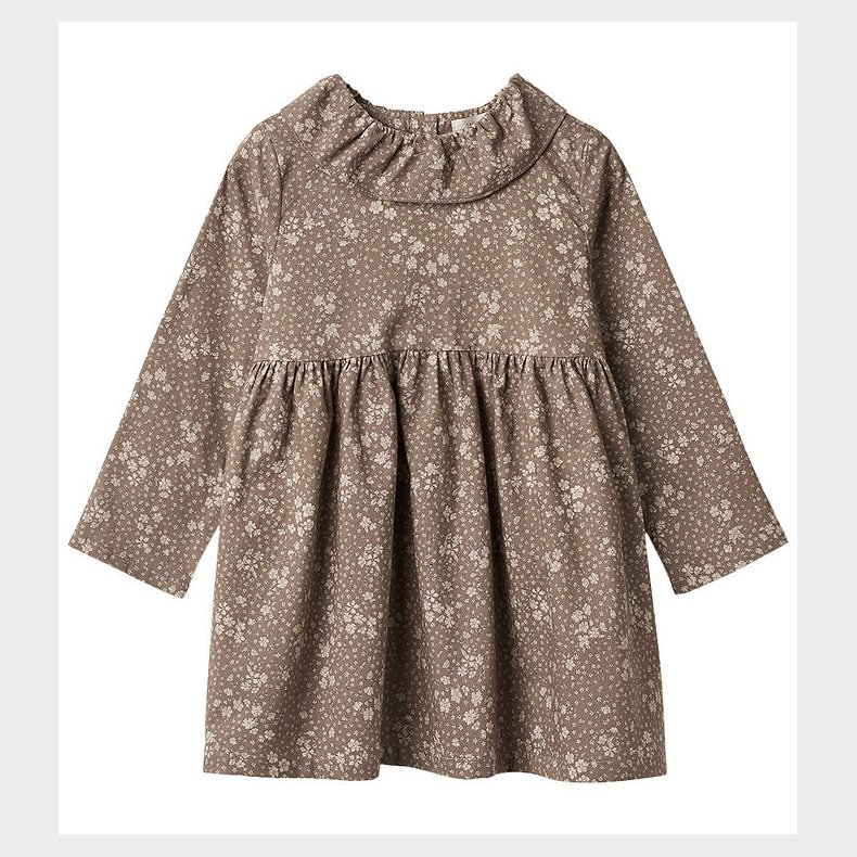 Wheat Kjole - Violetta - Cocoa Brown Flowers