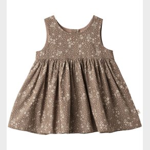 Wheat Kjole - Pinafore Wrinkles - Cocoa Brown Flowers