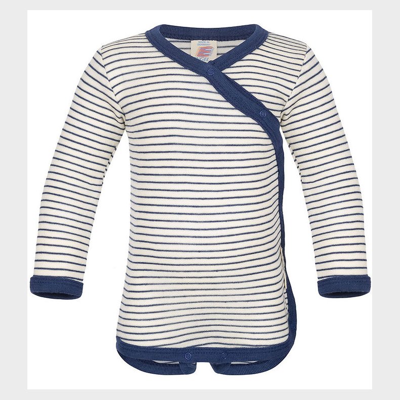 Engel Sl-Om Body l/ - Uld/Silke - Natural/Navy Blue