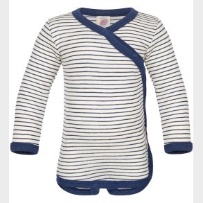 Engel Sl-Om Body l/ - Uld/Silke - Natural/Navy Blue