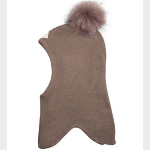 Racing Kids Elefanthue - Uld/Bomuld - 2-lags - Rose Brown m. Kva