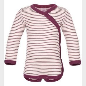 Engel Sl�-Om Body l/� - Uld/Silke - Natural/Orchid