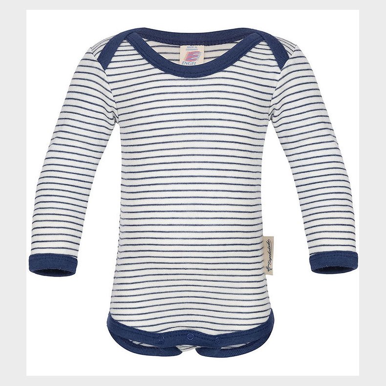 Engel Body l/ - Uld/Silke - Natural/Navy Blue