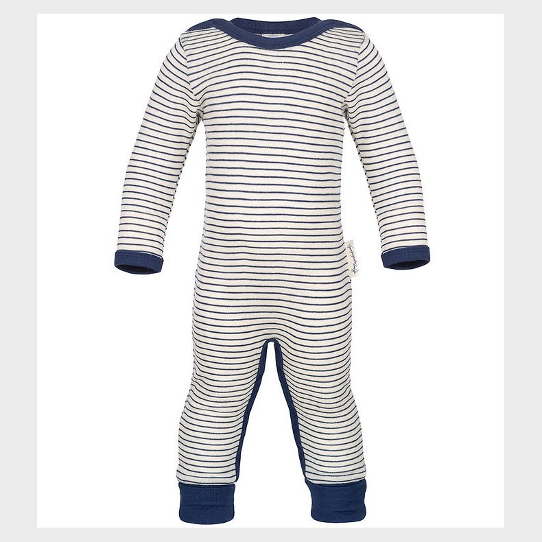 Engel Heldragt - Uld/Silke - Natural/Navy Blue
