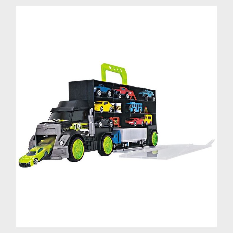 Dickie Toys Lastbil m. Biler - Carry & Store Transporter