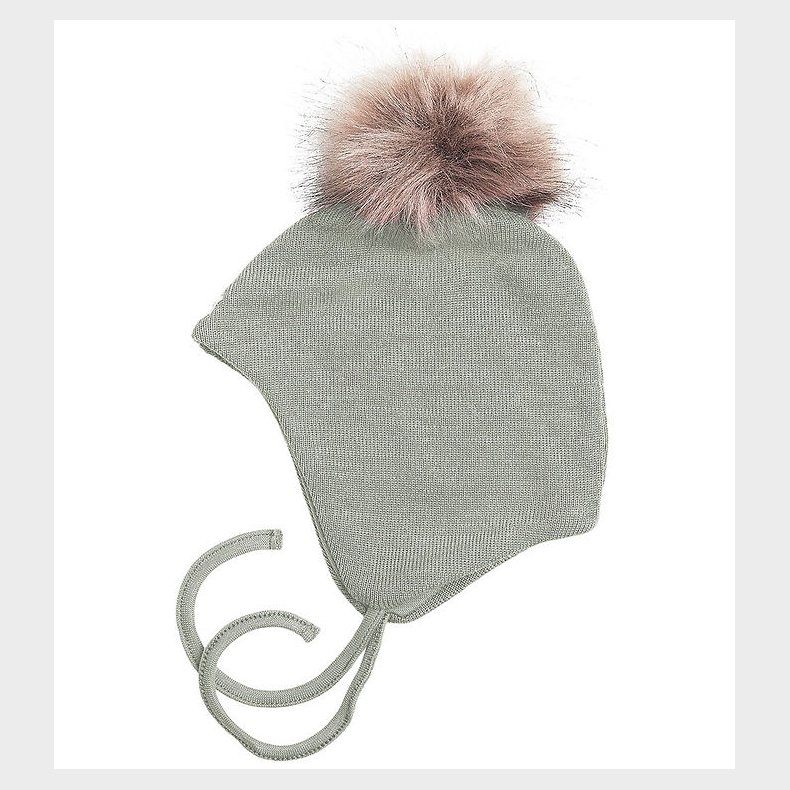 Racing Kids Hue - Uld/Bomuld - Light Seagrass m. Kvast