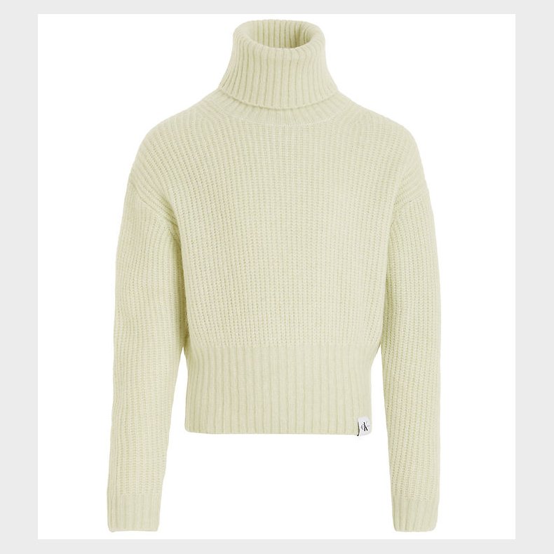 Calvin Klein Bluse - Cropped - Strik - Canary Green