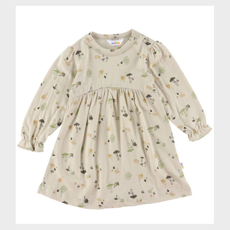 Joha Kjole - Uld - Beige m. Svampe
