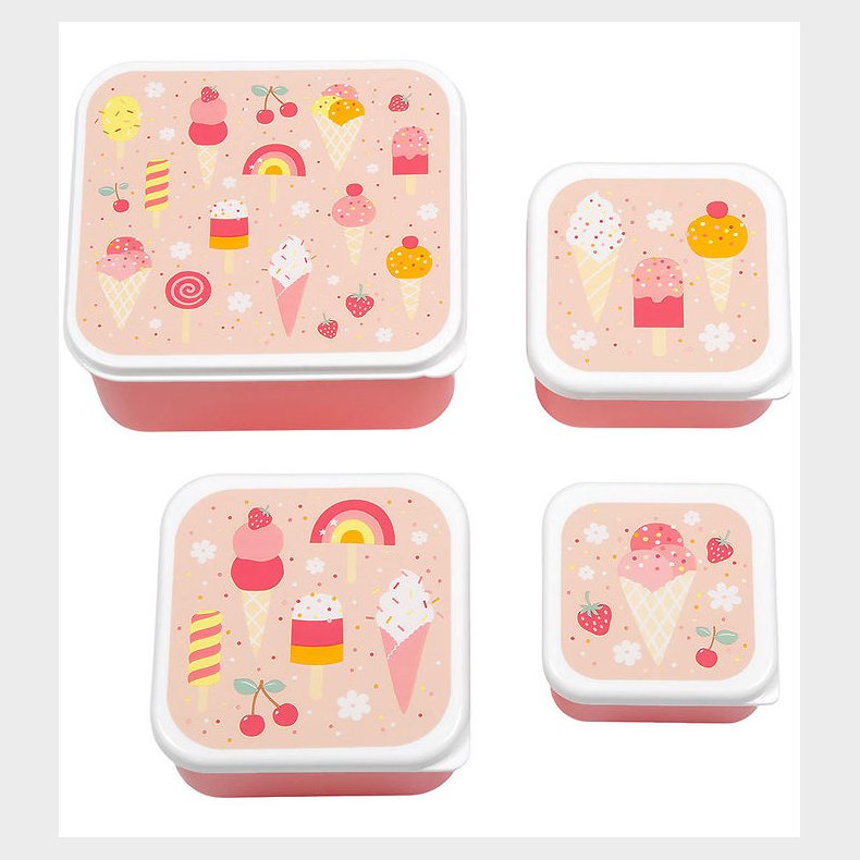 A Little Lovely Company Madkassest - 4 stk - Iceream