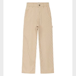 Grunt Bukser - Worker - Egg Shell/Hvidstribet