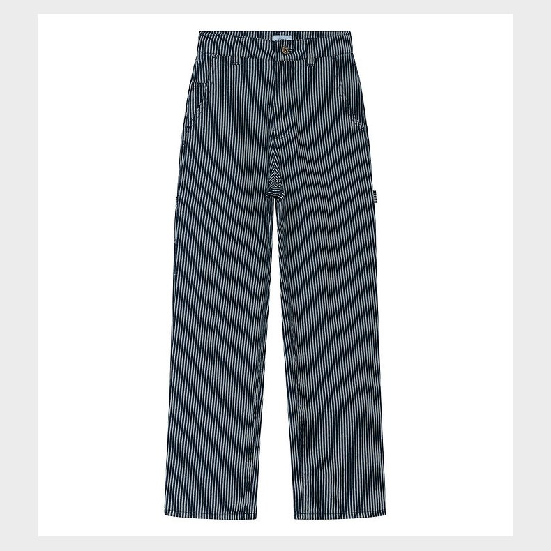 Grunt Jeans - Worker - Navy/Hvidstribet