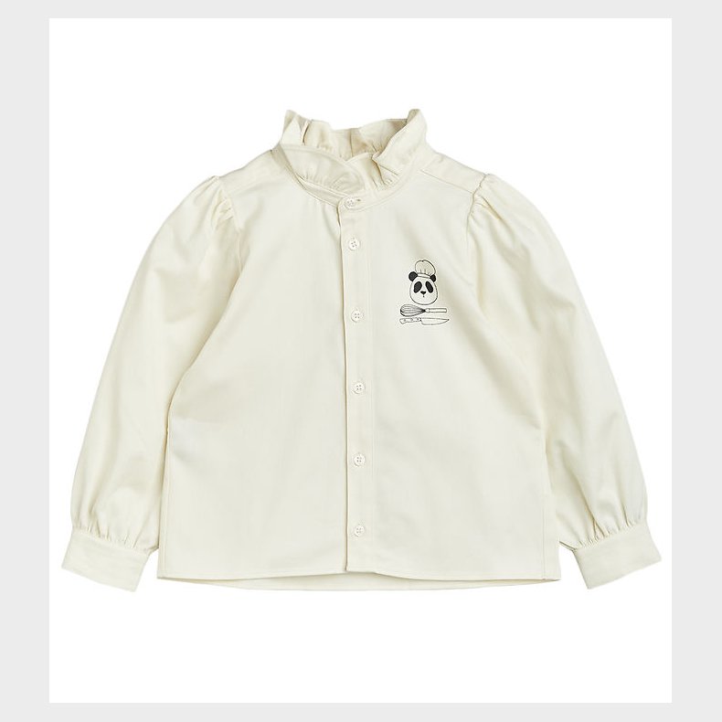 Mini Rodini Skjorte - Chef Panda - Hvid