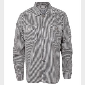 Hound Skjorte - Striped Overshirt - Black/Off White