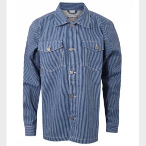 Hound Skjorte - Striped Overshirt - Off White/Light Blue