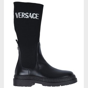 Versace Stvler - Boot Calf - Black/White/Palladium