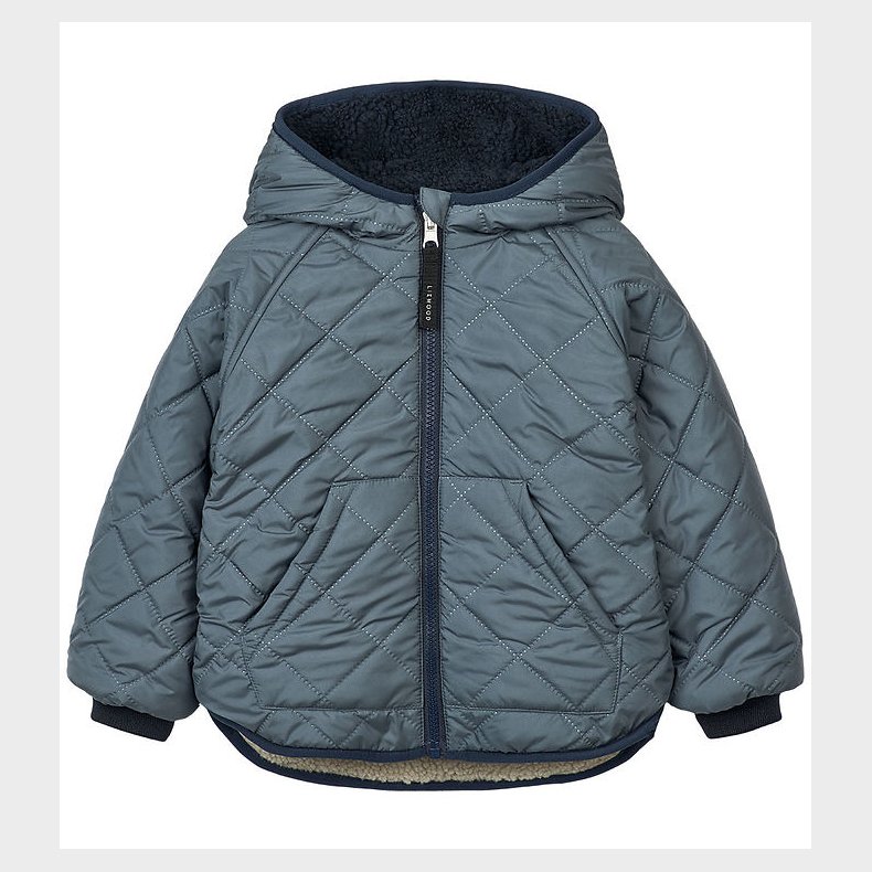 Liewood Termo/Fleecejakke - Jackson - Vendbar - Whale Blue Multi