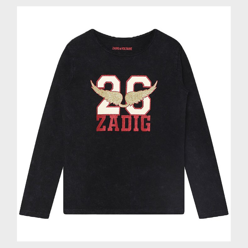 Zadig & Voltaire Bluse - Sort m. Glimmer