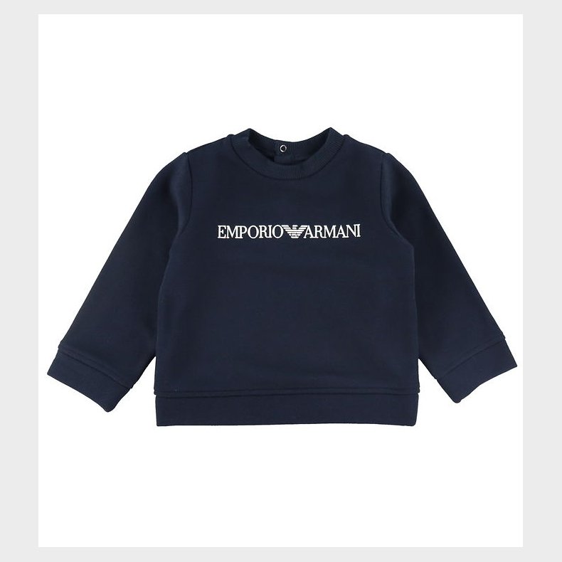 Emporio Armani Sweatshirt - Navy m. Hvid