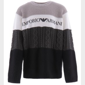 Emporio Armani Bluse - Akryl/Uld - Stripes Beige