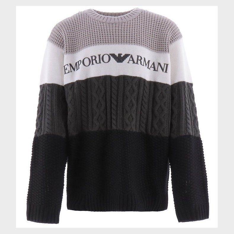 Emporio Armani Bluse - Akryl/Uld - Stripes Beige