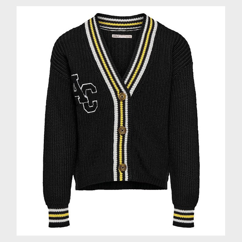 Kids Only Cardigan - Strik - KogFia - Black/w. Cloud d