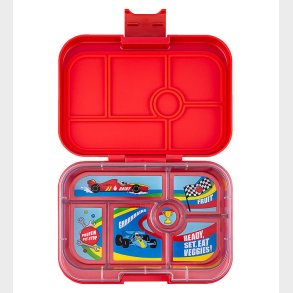 Yumbox Madkasse m. 6 Rum - Bento Original - Roar Red - Race Cars